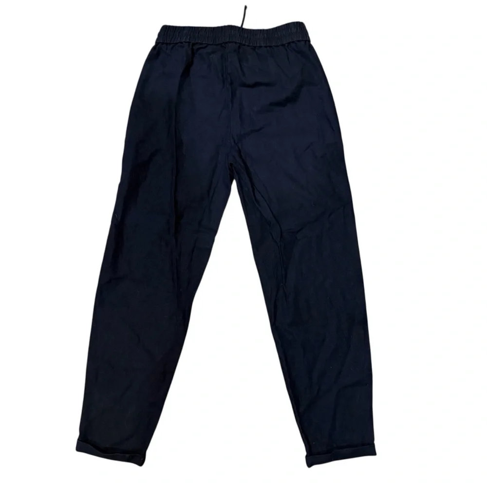J.Crew Blue Linen Cotton Blend Drawstring Pants Womens 00 Pull On Casual Coastal